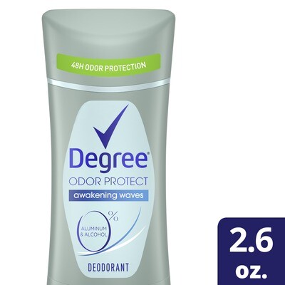 Degree Odor Protect Deodorant     Awakening Waves 2.6oz