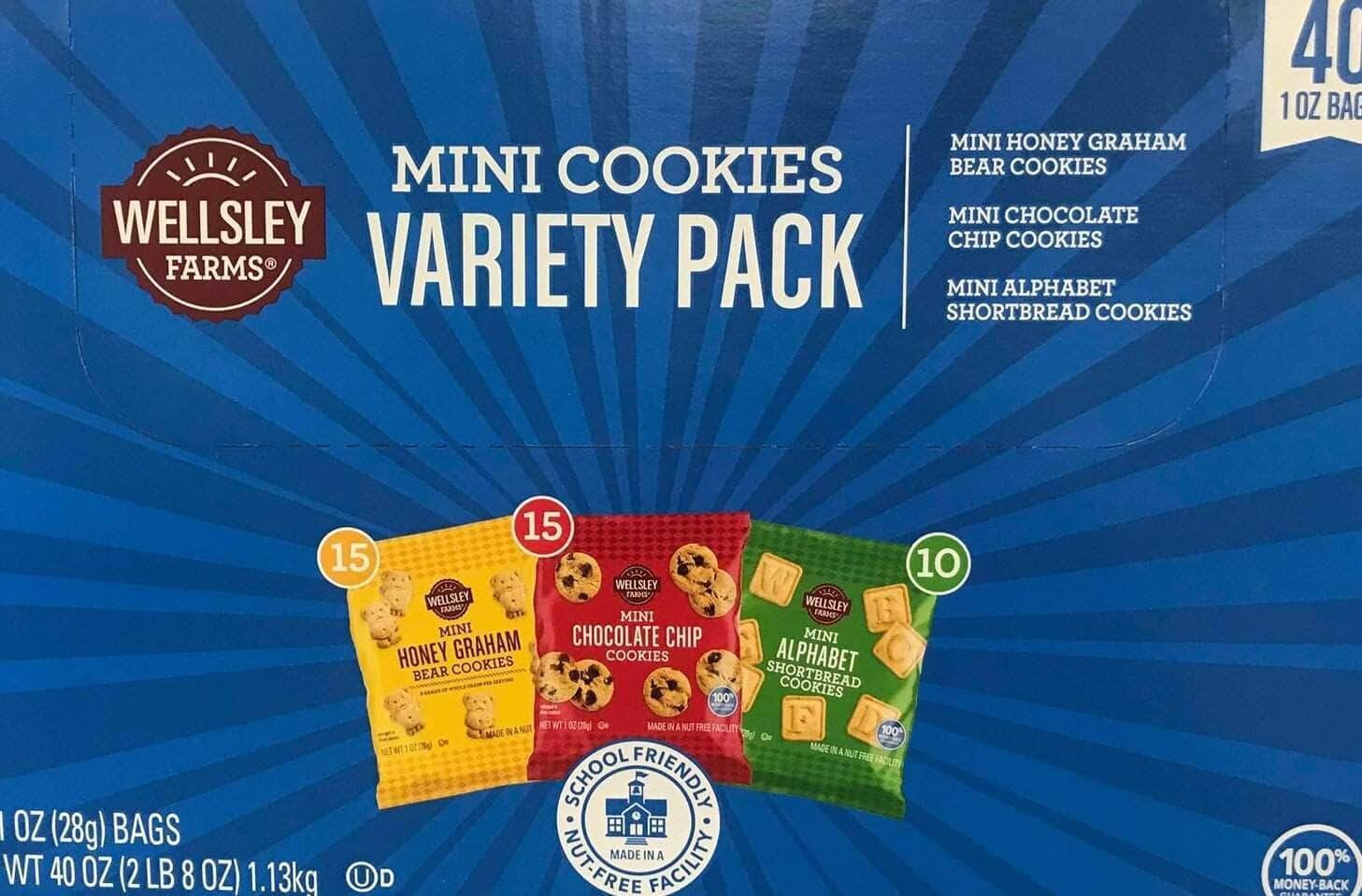 Wellsley Farms Mini Cookies Variety Pack 45ct