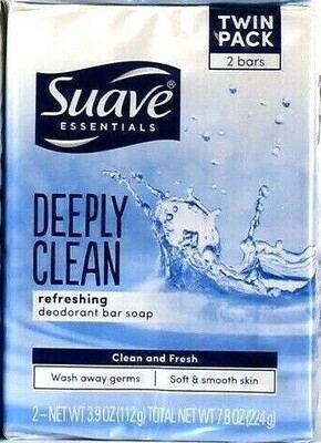 Suave Deeply Clean Deodorant Soap 3.9oz 2ct