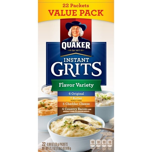 Quaker Instant Grits 22ct - Flavor Variety