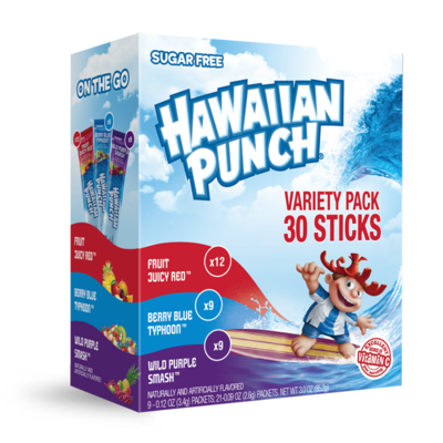 Hawaiian Punch Singles-to-Go (add to 16.9oz water)     Variety Pack 30ct