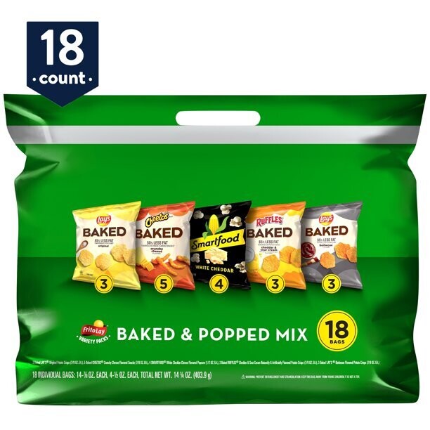 Frito Lay     Variety Pack Baked & Popped 18ct
