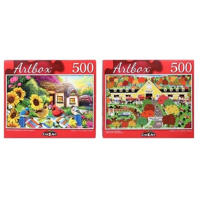 Assorted 500-piece jigsaw puzzles