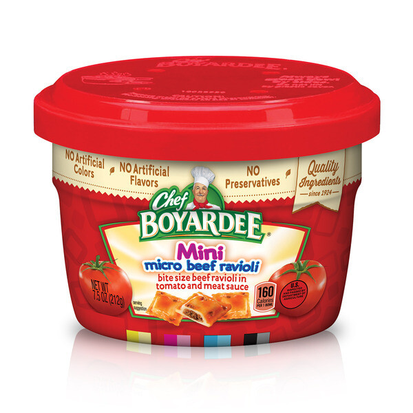 Chef Boyardee Microwavable Bowls     Mini Micro Beef Ravioli