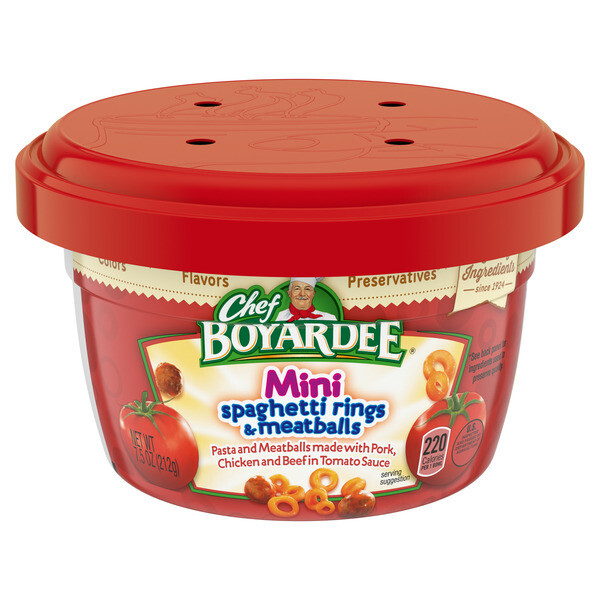 Chef Boyardee Microwavable Bowls     Spaghetti Rings & Meatballs