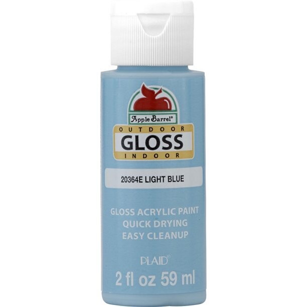 Apple Barrel Gloss Acrylic Craft Paint, 2oz bottles Light Blue