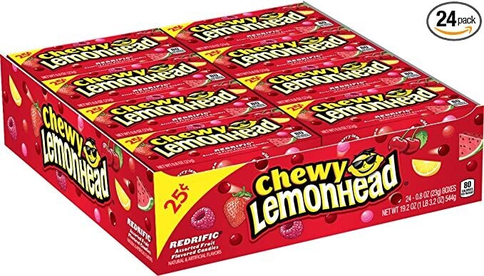 Lemonheads 24ct boxes     Chewy Lemonheads, Redrific