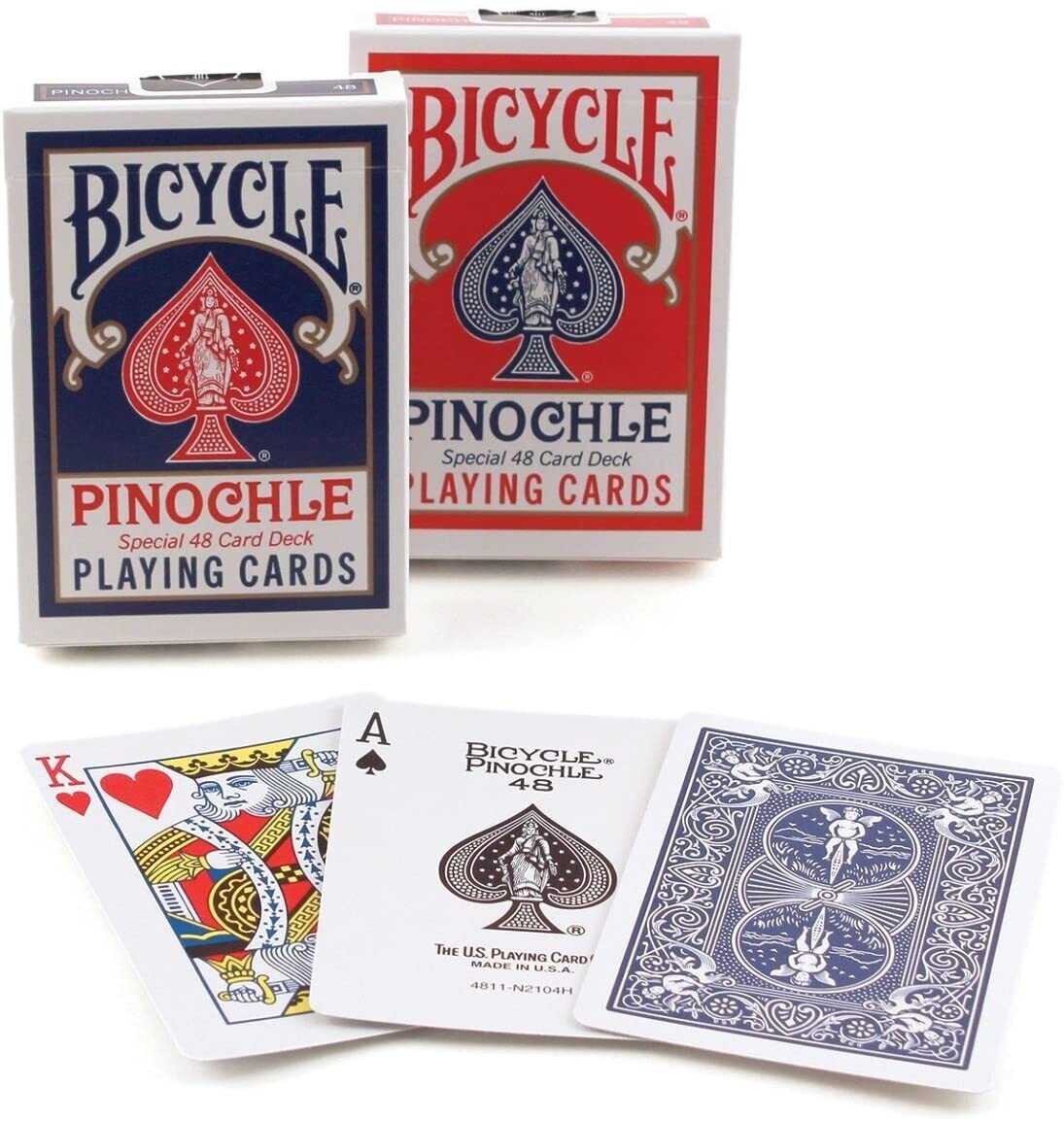 Bicycle Pinochle Playing cards 2ct (red and blue)