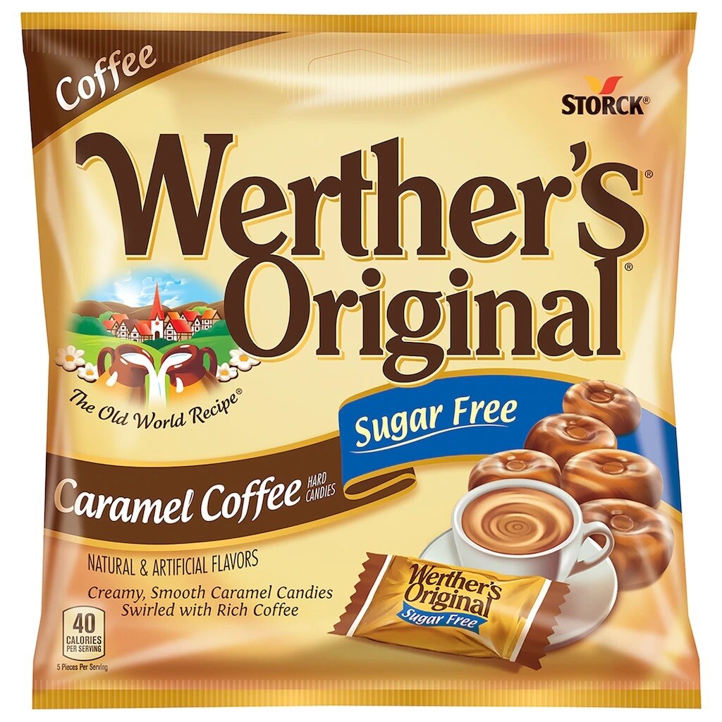 Werther's Original Peg Bags -    Caramel Coffee Hard Candies (sugar-free)