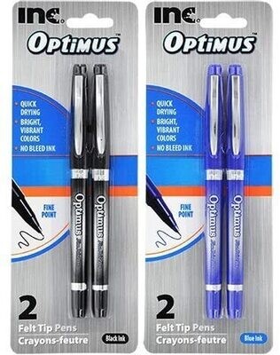 Felt Tip Pens - blue 2ct