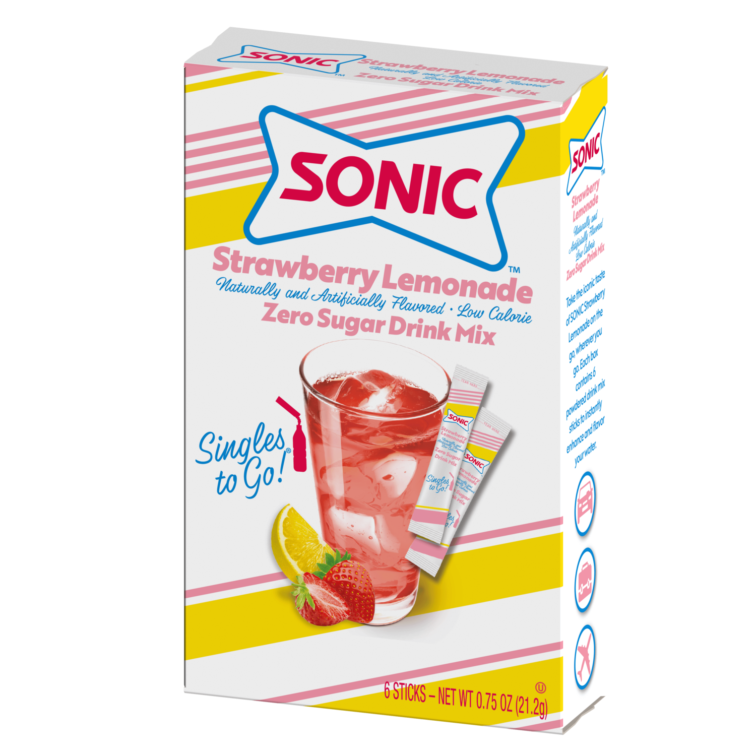 Sonic Strawberry Lemonade 6ct - (add to 16.9oz water)