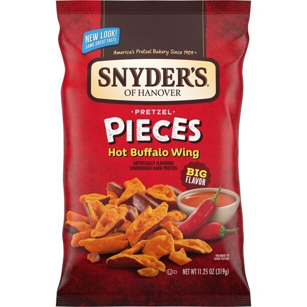 Snyder's Pretzel Pieces     Hot Buffalo Wing big bag