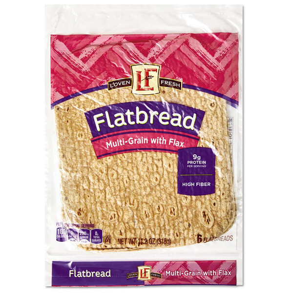 L'oven Fresh Flatbread - multigrain with flax 6ct