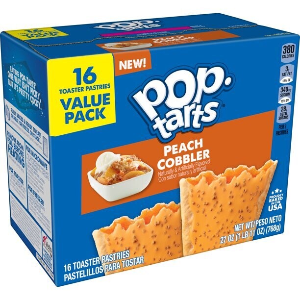 Pop Tarts 16ct Value Pack     Frosted Peach Cobbler