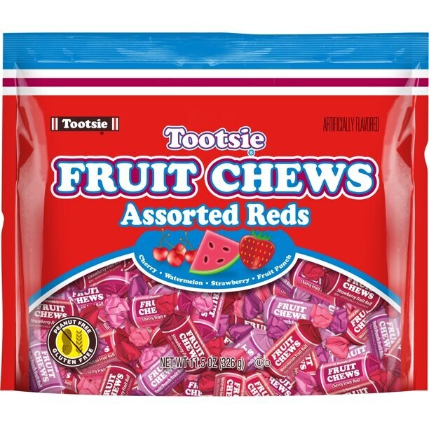 Share Pack    Tootsie Fruit Chews Assorted Reds