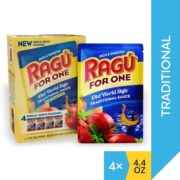Ragu for One Sauce Pouches 4ct - Traditional
