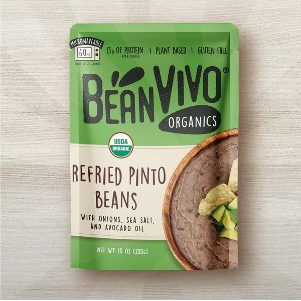 BeanVivo Organic Bean Pouch - Refried Pinto Beans