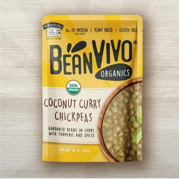 BeanVivo Organic Bean Pouch - Coconut Curry Chickpeas