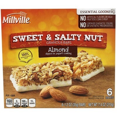 Granola Bars - Sweet & Salty Nut 6ct - Almond