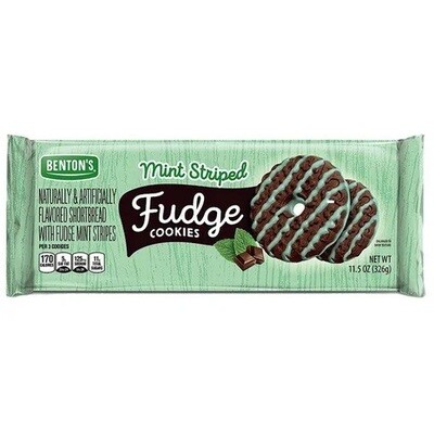 Mint Striped Fudge Cookies