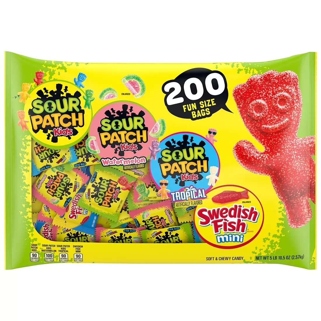 Party Bags Sour Patch Kids & Swedish Fish Value Pack 200ct