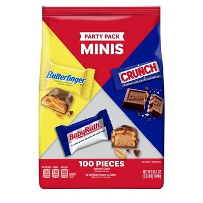 Party Bags     Butterfinger Assorted Party Pack Minis 100ct