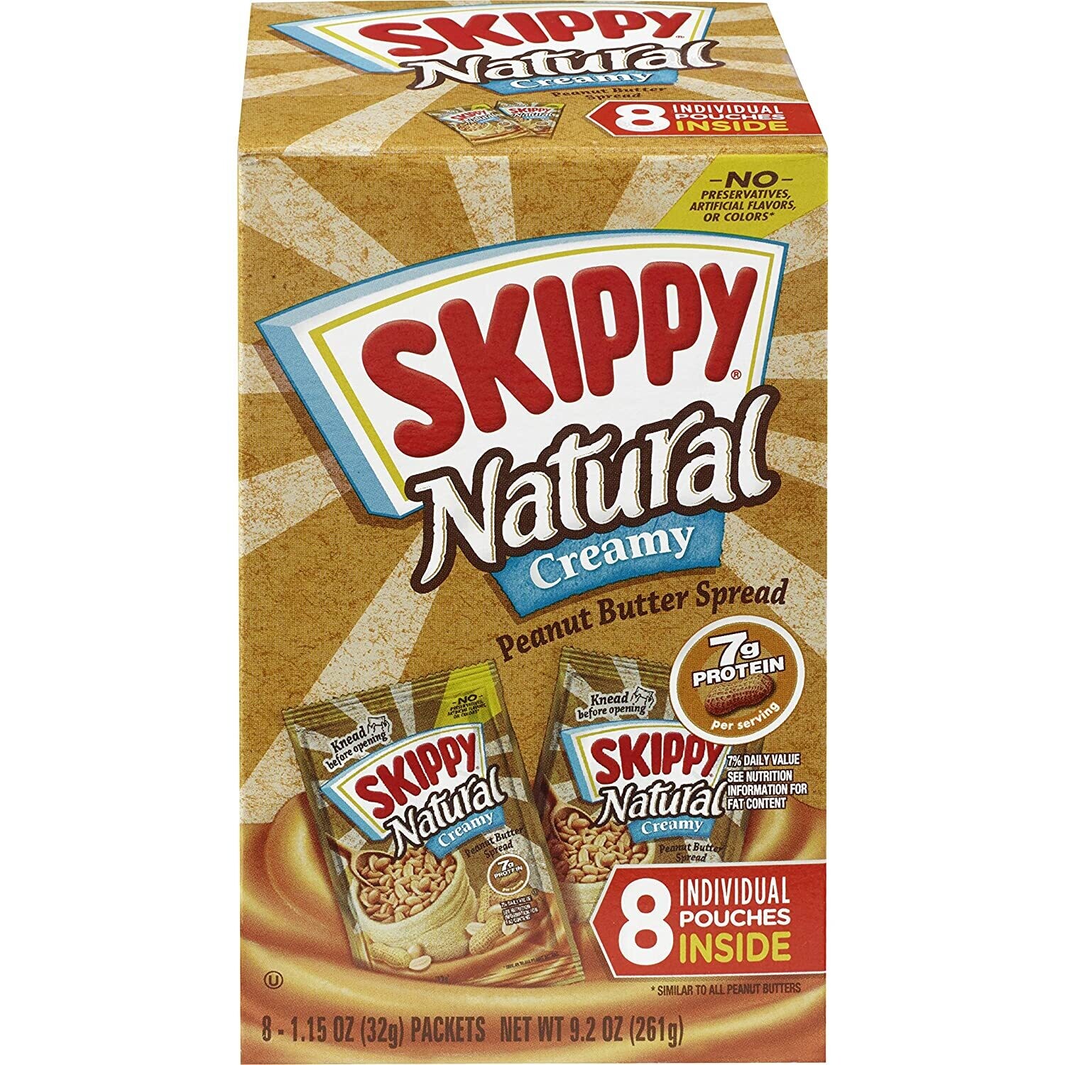 Peanut Butter Pouch - Natural (Skippy) 8ct