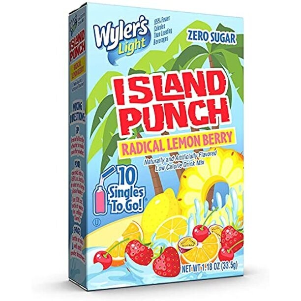 Wyler's Light 10ct - (add to 16.9oz water)     Island Punch Radical Lemon Berry