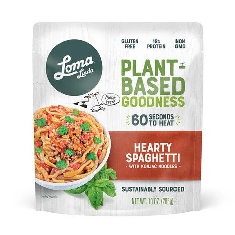 Loma Linda Plant-Based Microwavable Pouch - Hearty Spaghetti