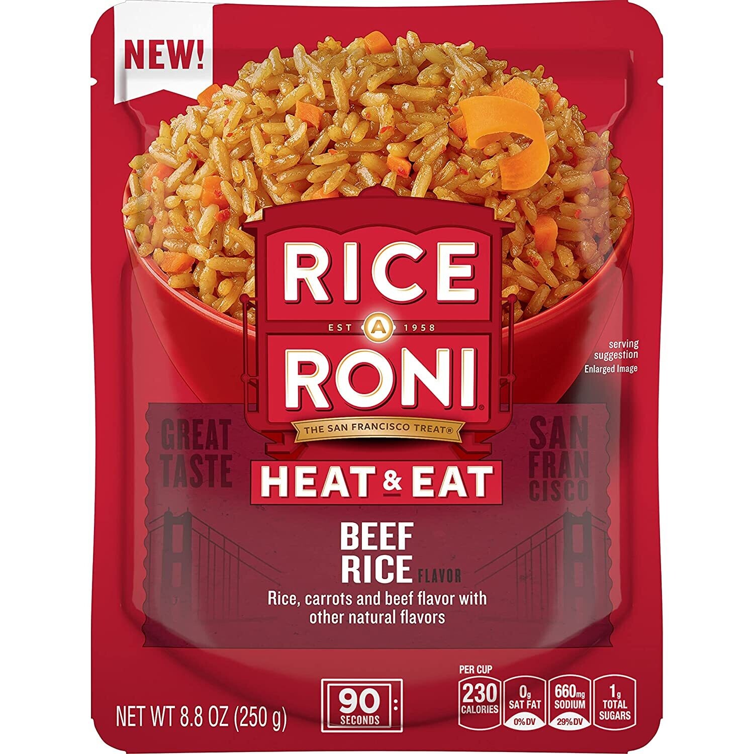 Rice-a-Roni Heat & Eat Rice Microwavable Pouch - Beef Rice