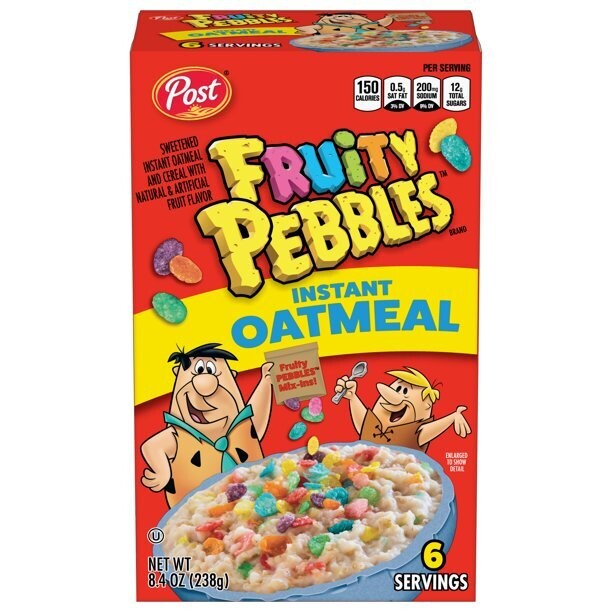 Cereal-flavored Oatmeal 6ct - Fruity Pebbles