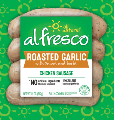 Al Fresco Chicken Sausage 4ct (contains pork) Roasted Garlic with Onions and Herbs