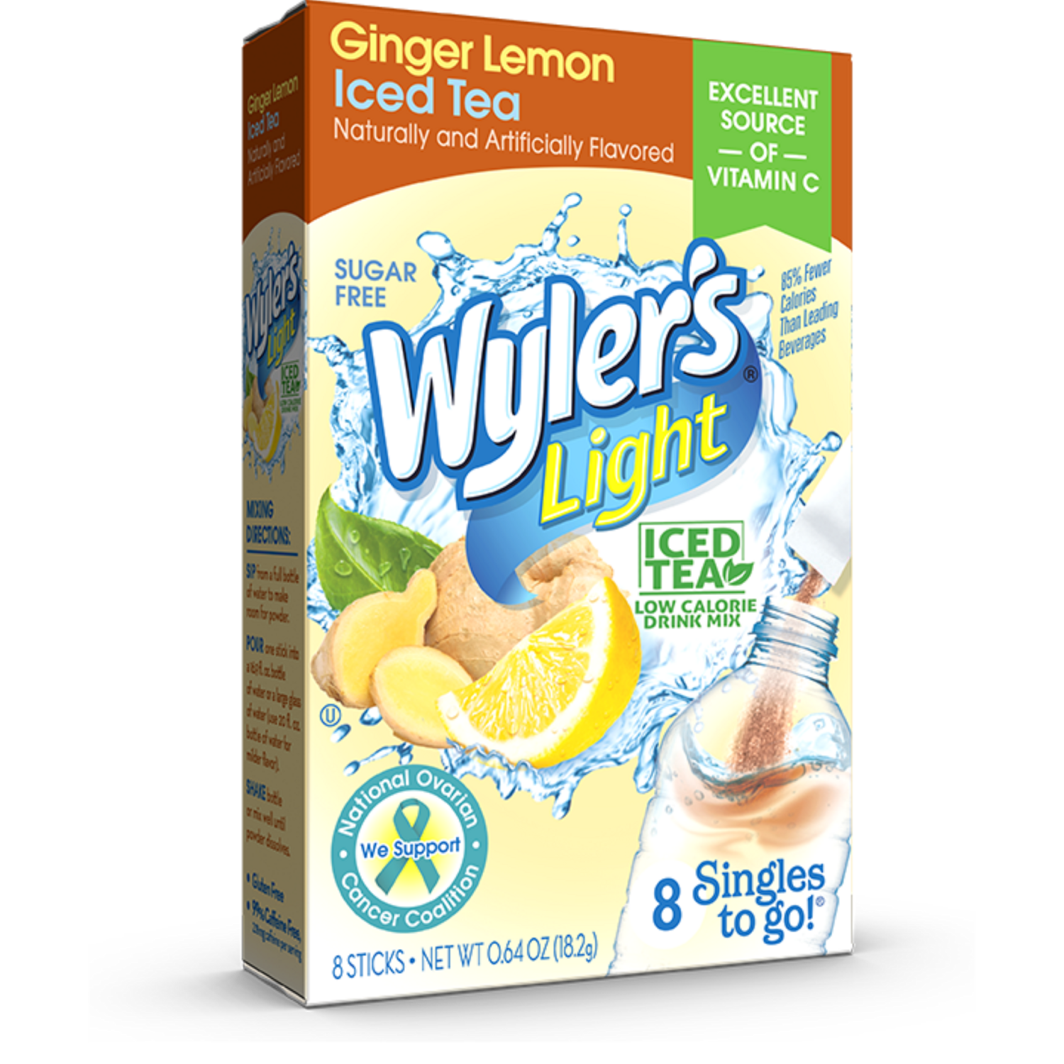 Wyler's Light 8ct - (add to 16.9oz water)     Ginger Lemon Iced Tea