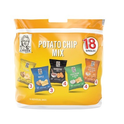 J. Higgs Potato Chip Snack Pack 18ct