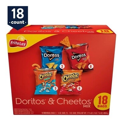 Frito Lay     Variety Pack Doritos & Cheetos Mix 18ct 17.62oz