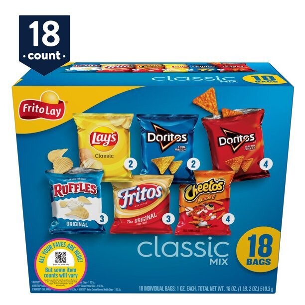 Frito Lay     Variety Pack Classic Mix 18ct