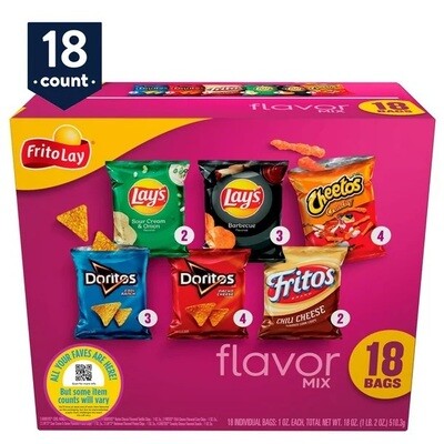 Frito Lay     Variety Pack Flavor Mix 18ct