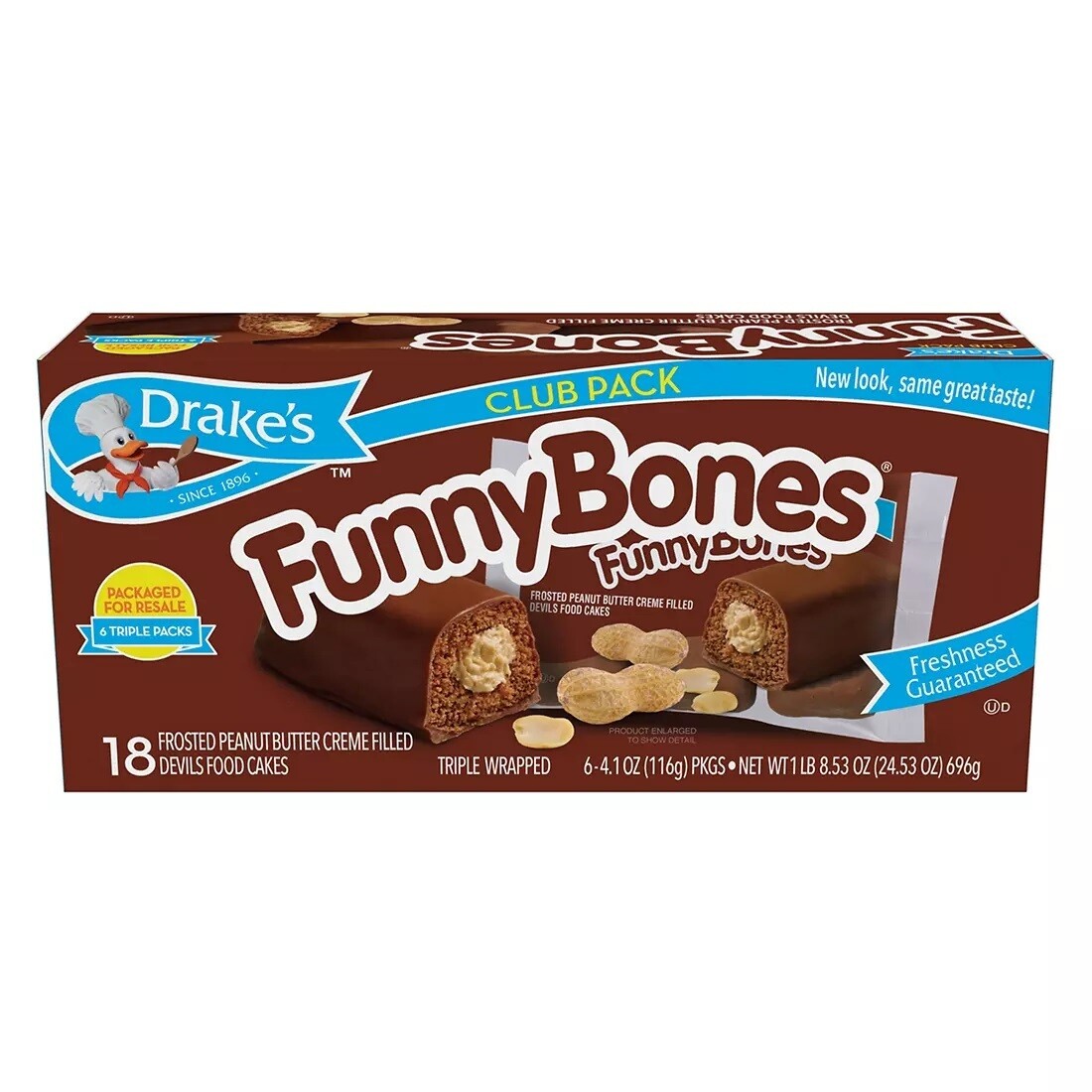 Drake's -    Funny Bones 18ct Club Pack