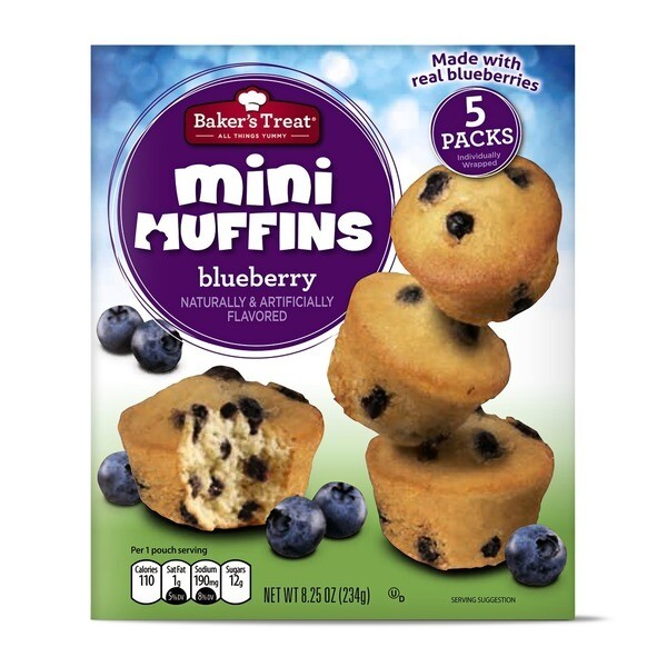 Baker's Treat Mini Muffins - Blueberry