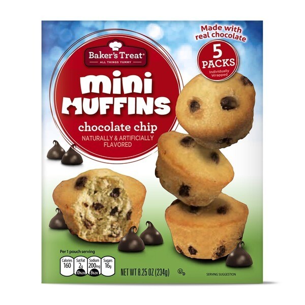 Baker's Treat Mini Muffins - Chocolate Chip