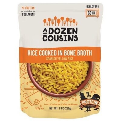 A Dozen Cousins Rice Cooked in Bone Broth - Spanish Yellow Rice