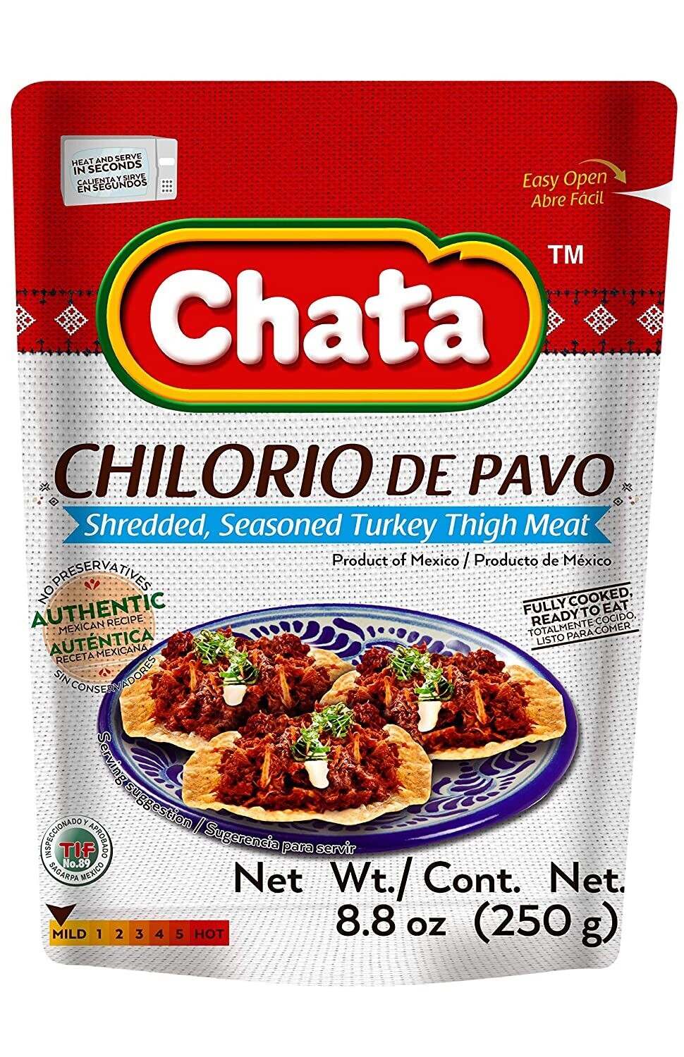 Chata Chilorio Shredded, Seasoned Turkey Meat