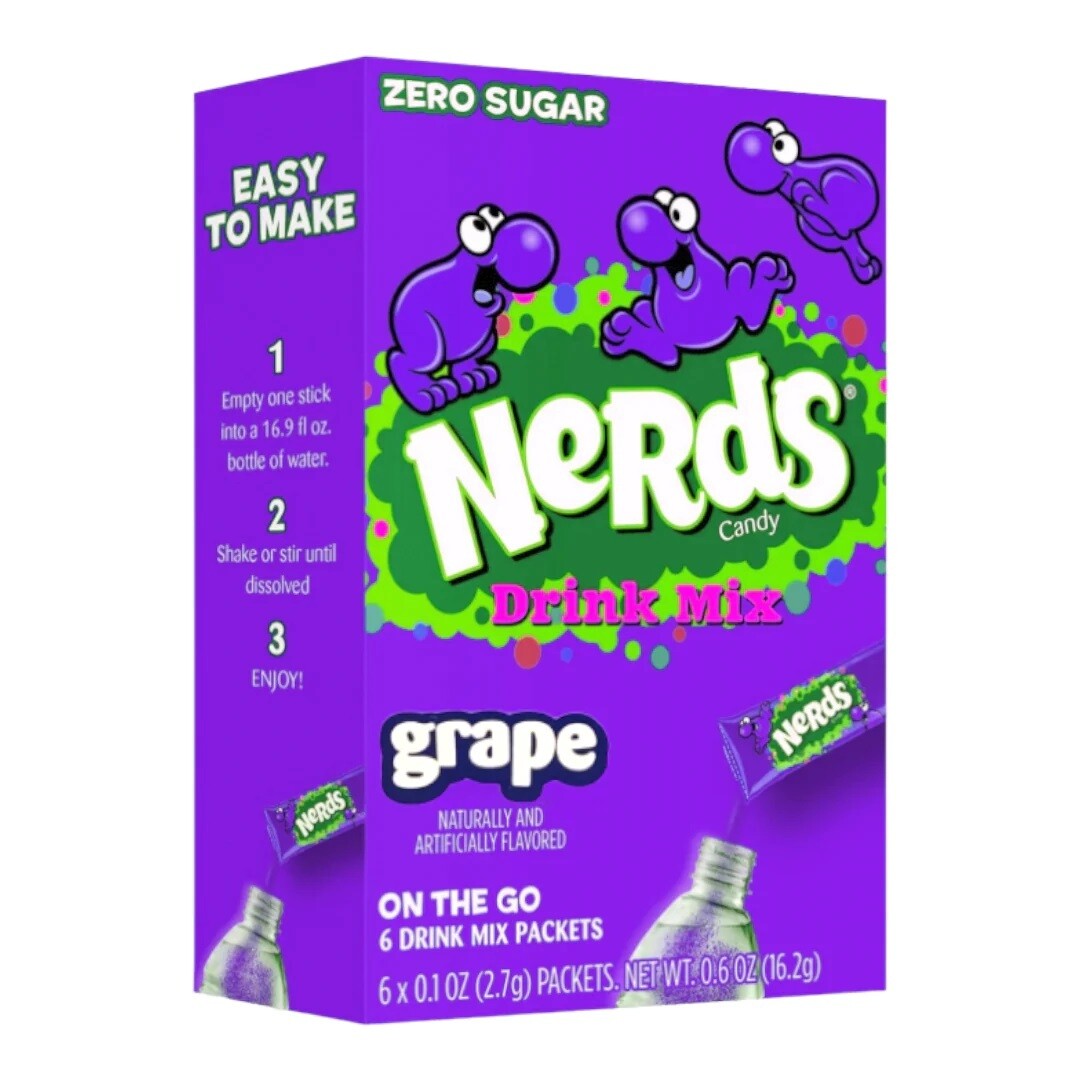 Nerds Drink Mix - (add to 16.9oz water)     Grape