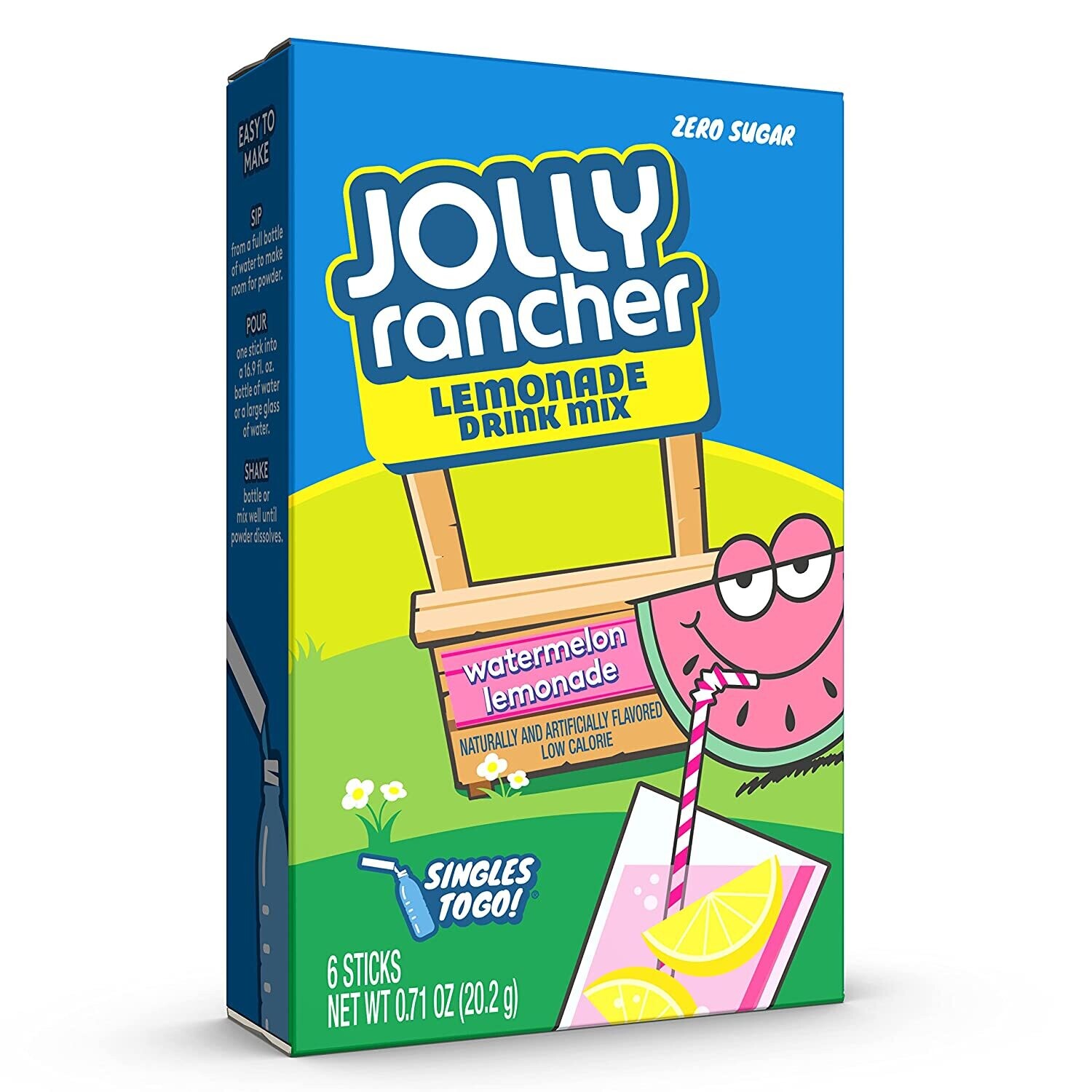 Jolly Rancher 6ct - (add to 16.9oz water)     Watermelon Lemonade