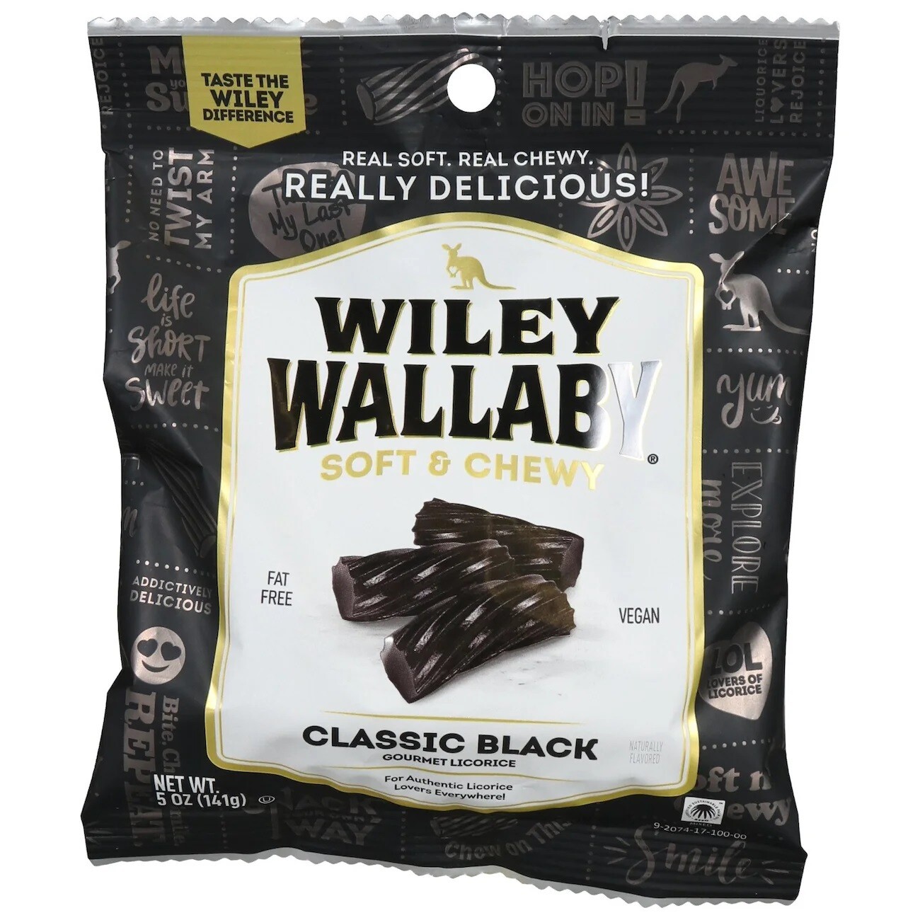 Peg Bags     Wiley Wallaby Licorice Pieces - Classic Black