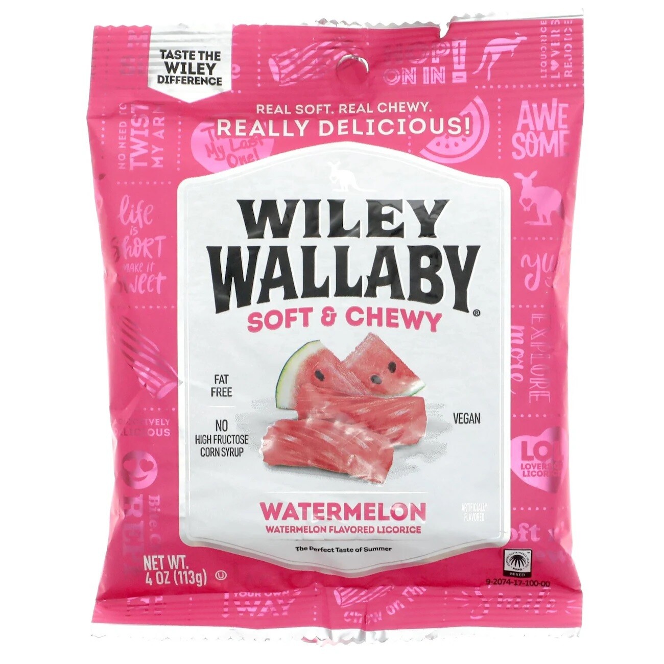 Peg Bags Wiley Wallaby Licorice Pieces - Watermelon