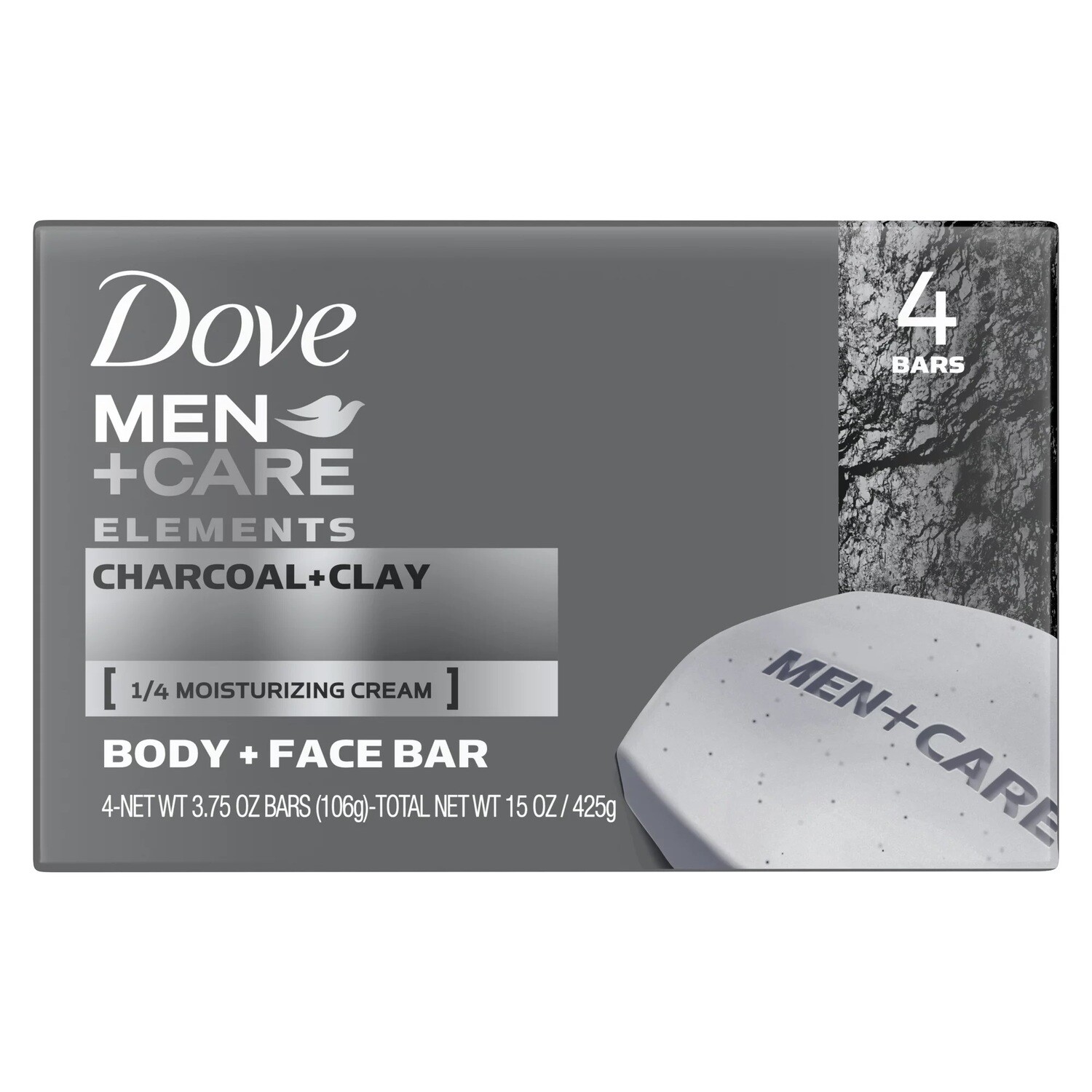 Dove Men + Care Charcoal + Clay 3.75oz 4ct