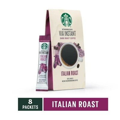 Starbucks VIA Instant sticks     Italian Dark Roast 8ct
