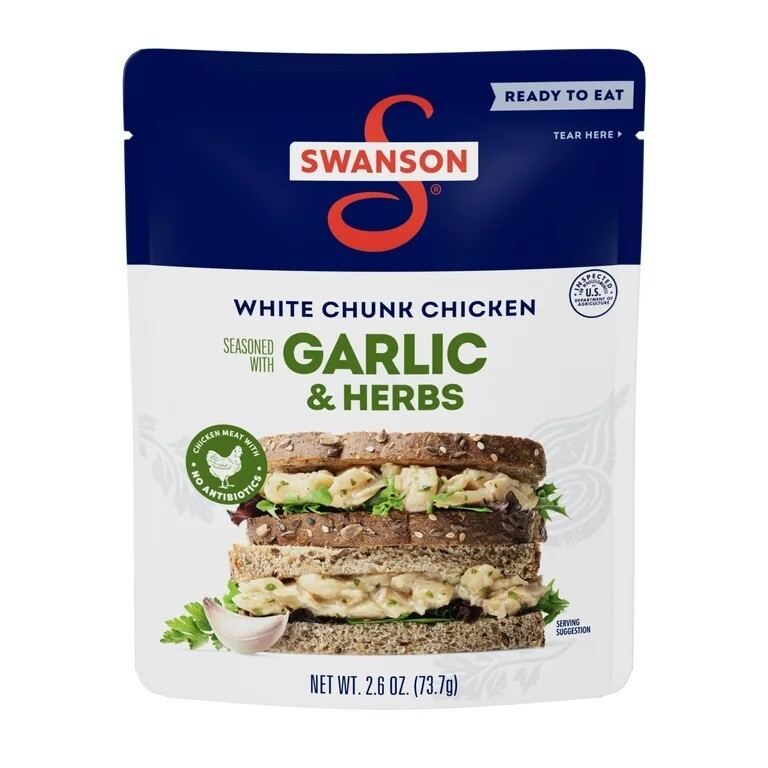 Swanson White Chunk Chicken     Garlic & Herbs