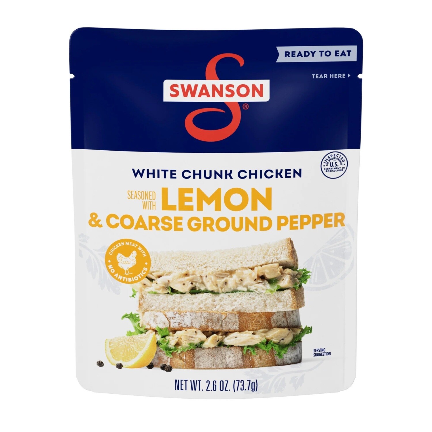 Swanson White Chunk Chicken     Lemon & Coarse Ground Pepper